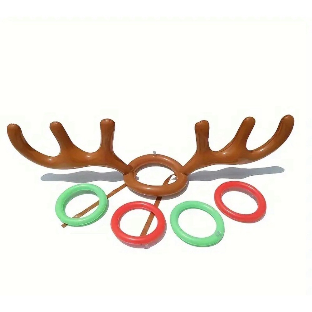 Inflatable Reindeer Antlers Ring Toss Christmas Game 5‎ pcs